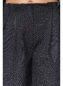 Trendyol Anthracite Premium Wide Leg Pinstripe Polyviscon Woven Trousers