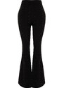 Trendyol Black Knitted Shiny Stone Trousers