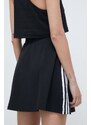 Sukně adidas Originals 3-Stripes černá barva, mini, áčková, IU2526