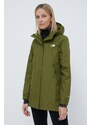 Bunda The North Face dámská, zelená barva, přechodná, NF0A7QEWPIB1