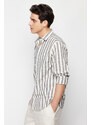 Trendyol Antacid Regular Fit Striped Shirt