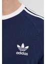 Bavlněné tričko adidas Originals Adicolor Classics 3-Stripes tmavomodrá barva, IA4850