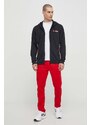 Mikina adidas Originals Adibreak Full-Zip Hoodie pánská, černá barva, s kapucí, vzorovaná, IM8209