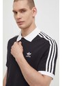 Bavlněné polo tričko adidas Originals Adicolor Classics 3-Stripes černá barva, s aplikací, IL2501