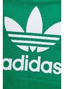 Bavlněná mikina adidas Originals Adicolor Classics Trefoil pánská, zelená barva, s kapucí, s potiskem, IM9403