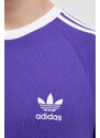 Bavlněné tričko adidas Originals 3-Stripes Tee fialová barva, s aplikací, IM9394