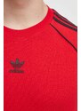 Bavlněné tričko adidas Originals červená barva, s aplikací, IR9449