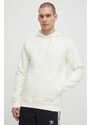 Mikina adidas Originals Trefoil Essentials Hoody pánská, béžová barva, s kapucí, hladká, IR7790