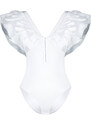 Trendyol Ecru Woven Garnish Attached Flexible Snaps Knitted Bodysuit