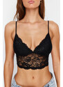 Trendyol Black Lace Lined Capless Knitted Bra