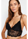 Trendyol Black Lace Lined Capless Knitted Bra