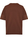 Trendyol Brown Oversize Stitch Detail T-Shirt