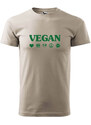 Super plecháček Pánské tričko s potiskem Vegan symboly