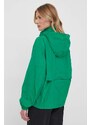 Bunda Tommy Hilfiger dámská, zelená barva, přechodná, oversize