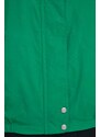 Bunda Tommy Hilfiger dámská, zelená barva, přechodná, oversize