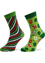 Sada 2 párů dámských vysokých ponožek Rainbow Socks
