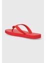 Žabky Tommy Jeans TJM BEACH FLIP FLOP pánské, červená barva, EM0EM01392