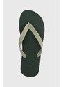 Žabky Tommy Jeans TJM BEACH FLIP FLOP pánské, zelená barva, EM0EM01392