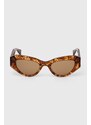 Sluneční brýle AllSaints dámské, hnědá barva, ALS500210351