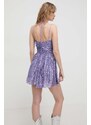 Šaty Aniye By fialová barva, mini