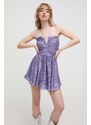 Šaty Aniye By fialová barva, mini