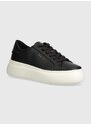 Kožené sneakers boty Gant Jennise černá barva, 28531491.G00