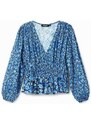 Dámská halenka DESIGUAL 24SWBW17 5000 BLUS_ZOÉ 5000 BLUE