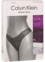 3PACK dámská tanga Calvin Klein vícebarevná (QD5216E-NOW)
