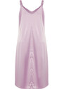 Trendyol Curve Lilac Strappy Satin Woven Dress