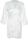 Trendyol Bridal White Satin Lace and Tie Detailed Woven Dressing Gown