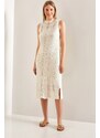 Bianco Lucci Women's Patterned Lined Summer Knitwear Dress