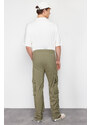 Trendyol Khaki Regular Fit Cargo Pocket Trousers