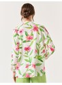 Jimmy Key Ecru Long Sleeve Floral Linen Shirt