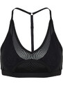 Trendyol Black Support/Shaping Tulle Detail Barter Neck Knitted Sports Bra