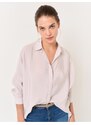 Jimmy Key Mink Loose Cut Long Sleeve Basic Shirt