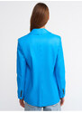 Dilvin 6871 Faux Leather Jacket-Blue