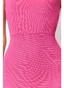 Trendyol Fuchsia Cut Out Detailed Fitted Midi Knitted Midi Dress with Slit