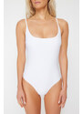 Trendyol Bridal White Square Neck Regular Swimsuit