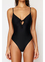 Trendyol Black Balcony Tie Regular Swimsuit