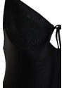 Trendyol Black Balcony Tie Regular Swimsuit