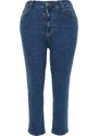 Trendyol Curve Blue Short Length Stretchy Skinny Denim Jeans