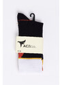 AC&Co / Altınyıldız Classics Men's Black and White Patterned 2-Pack Socket Socks