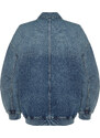 Trendyol Dark Blue Bomber Denim Jacket