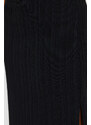 Trendyol Black Maxi Woven Decollete Linen-blend Beach Dress