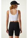 Happiness İstanbul White Strappy Shaper Sports Bra