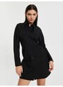 Sinsay - Košilové mini šaty - černá