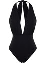 Trendyol Black Deep Decollete Decollete Regular Swimsuit