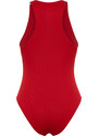 Trendyol Red Halter Neck Textured Regular Swimsuit with Accessories