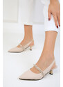 Soho Nude Matte Satin Women's Classic Heeled Shoes 18039