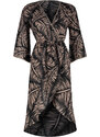 Trendyol Ethnic Patterned Midi Woven Flounce Beach Dress